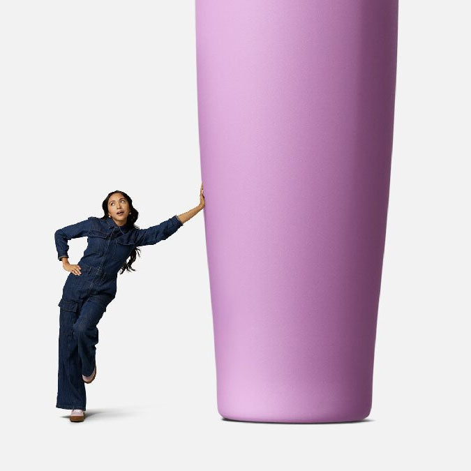 Leak-Proof Insulated Bottle | Patented Sip Lid, 24hr Ice Cold, Easy-Carry Handle Sway - Light Blue