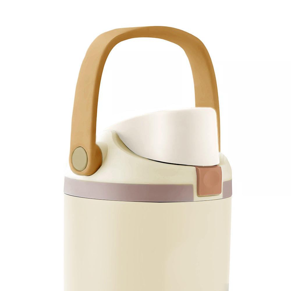 Leak-Proof Insulated Bottle | Patented Sip Lid, 24hr Ice Cold, Easy-Carry Handle Sway - Milky White