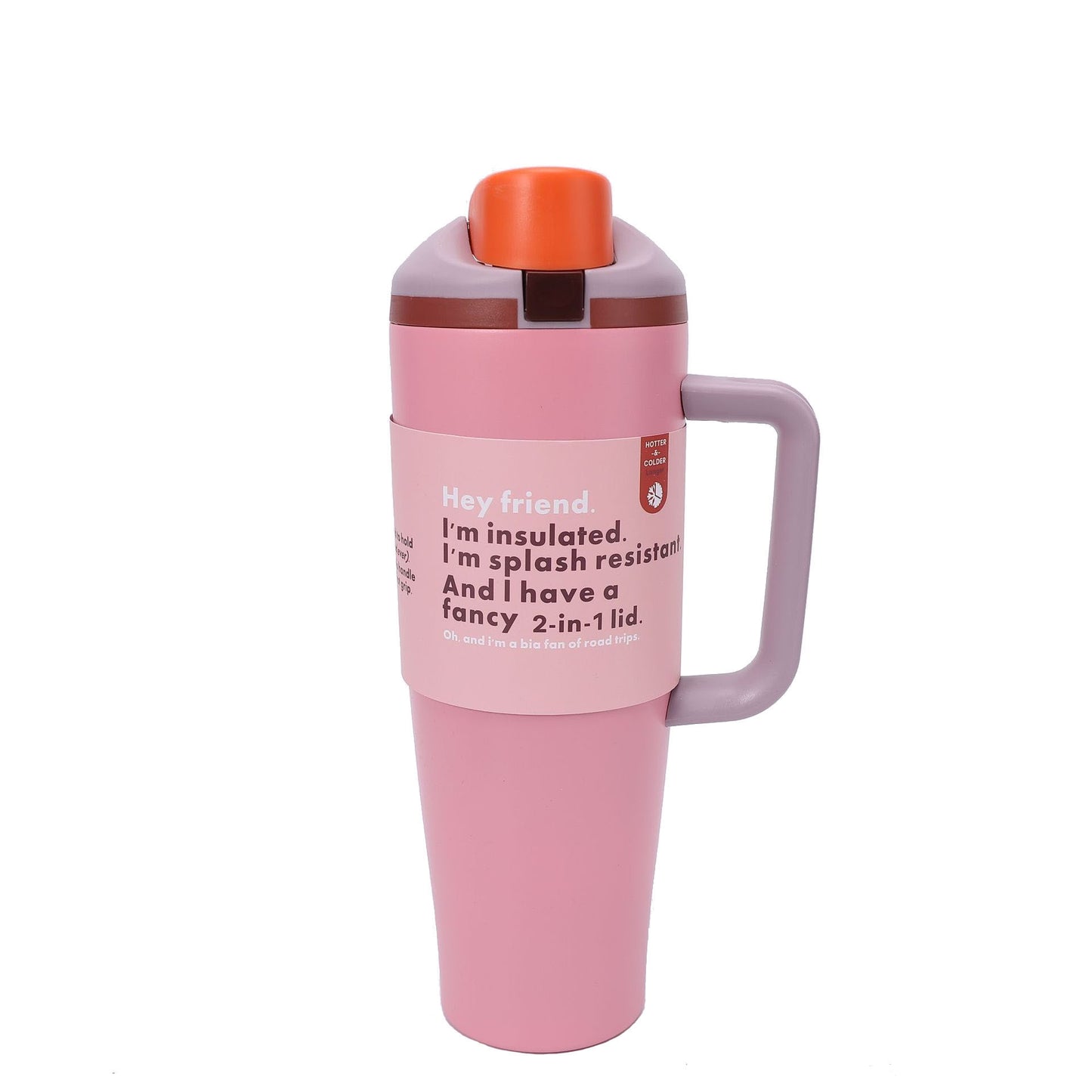 Leak-Proof Insulated Bottle | Patented Sip Lid, 24hr Ice Cold,Tumbler - Pink