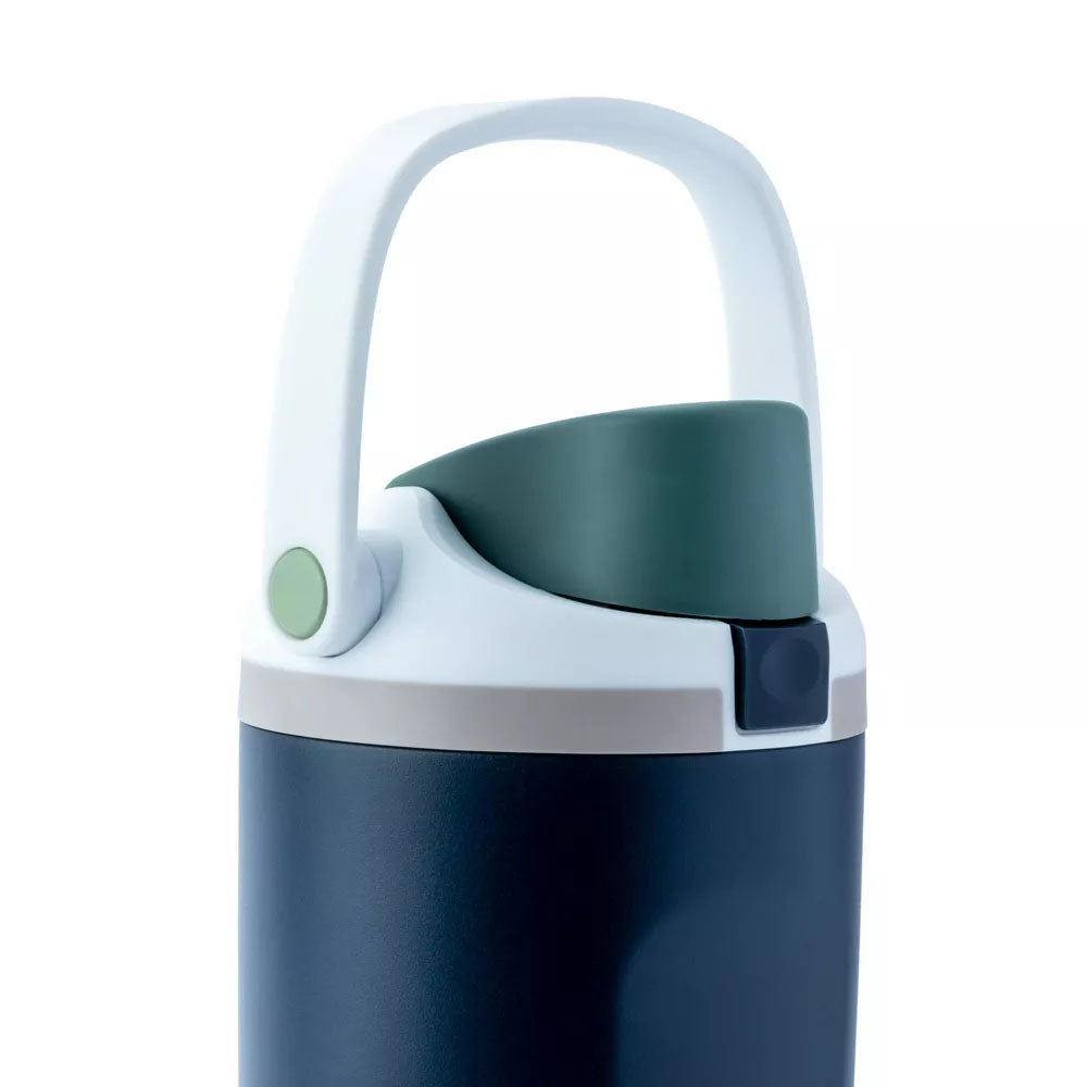 Leak-Proof Insulated Bottle | Patented Sip Lid, 24hr Ice Cold, Easy-Carry Handle,Sway - Navy Blue