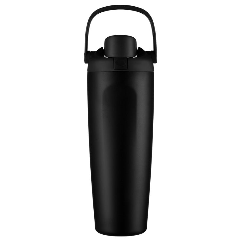 Leak-Proof Insulated Bottle | Patented Sip Lid, 24hr Ice Cold, Easy-Carry Handle Sway - Black
