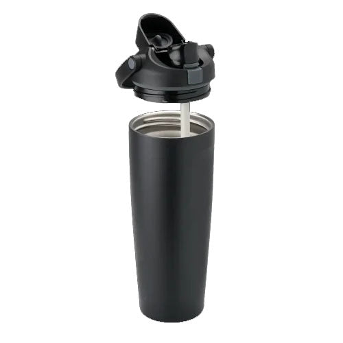 Leak-Proof Insulated Bottle | Patented Sip Lid, 24hr Ice Cold, Easy-Carry Handle Sway - Black
