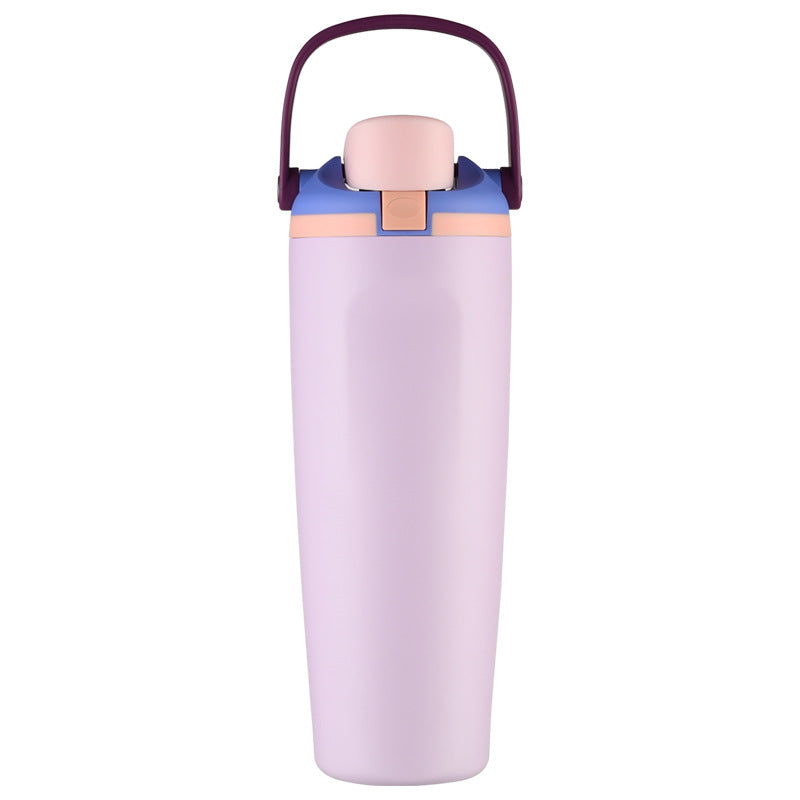 Leak-Proof Insulated Bottle | Patented Sip Lid, 24hr Ice Cold, Easy-Carry Handle Sway - Light Purple