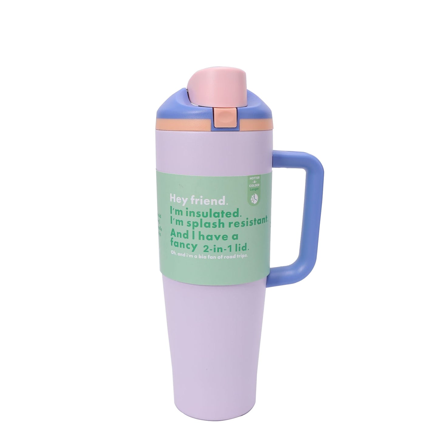 Leak-Proof Insulated Bottle | Patented Sip Lid, 24hr Ice Cold,Tumbler - Light purple