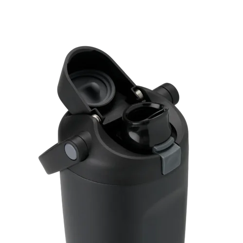 Leak-Proof Insulated Bottle | Patented Sip Lid, 24hr Ice Cold, Easy-Carry Handle Sway - Black