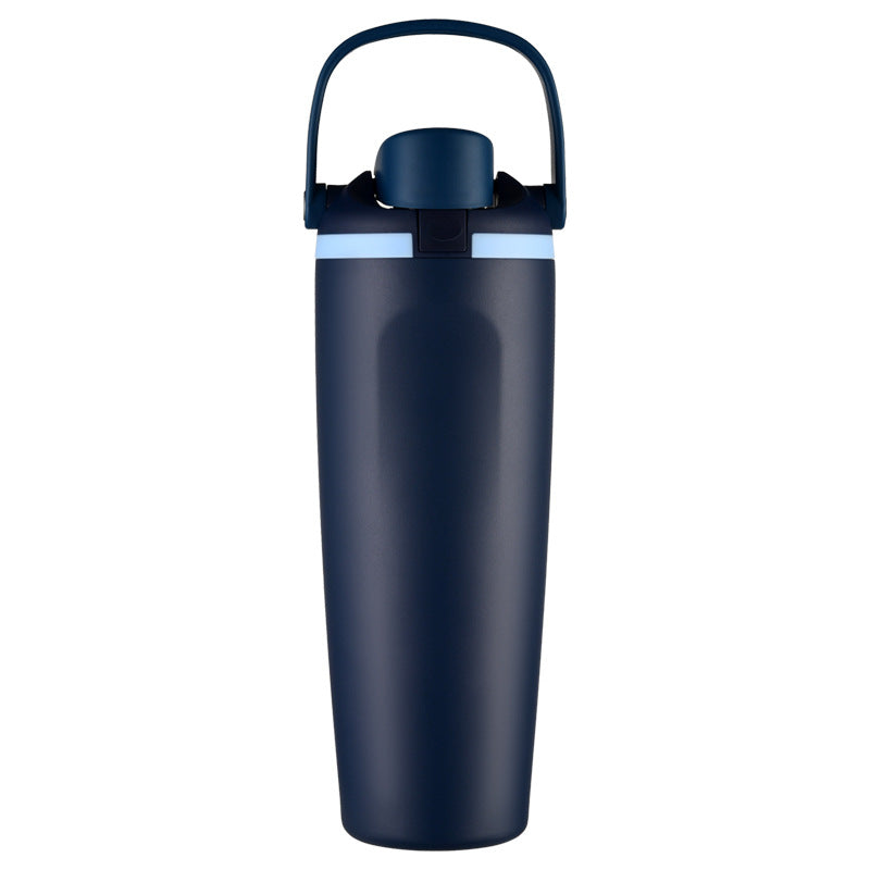 Leak-Proof Insulated Bottle | Patented Sip Lid, 24hr Ice Cold, Easy-Carry Handle,Sway - Navy Blue