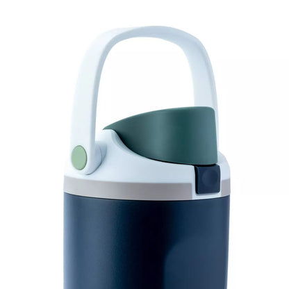 Leak-Proof Insulated Bottle | Patented Sip Lid, 24hr Ice Cold, Easy-Carry Handle,Sway - Navy Blue