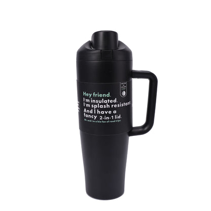 Leak-Proof Insulated Bottle | Patented Sip Lid, 24hr Ice Cold,Tumbler - Black