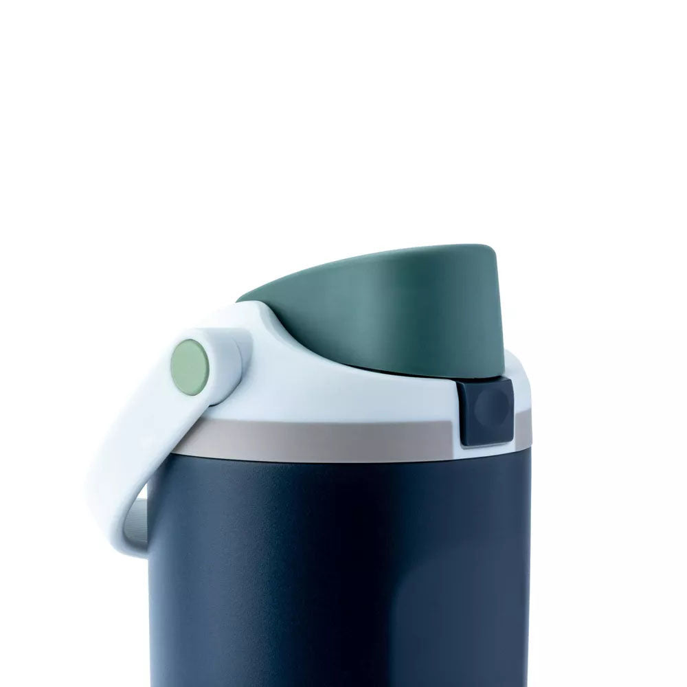 Leak-Proof Insulated Bottle | Patented Sip Lid, 24hr Ice Cold, Easy-Carry Handle,Sway - Navy Blue