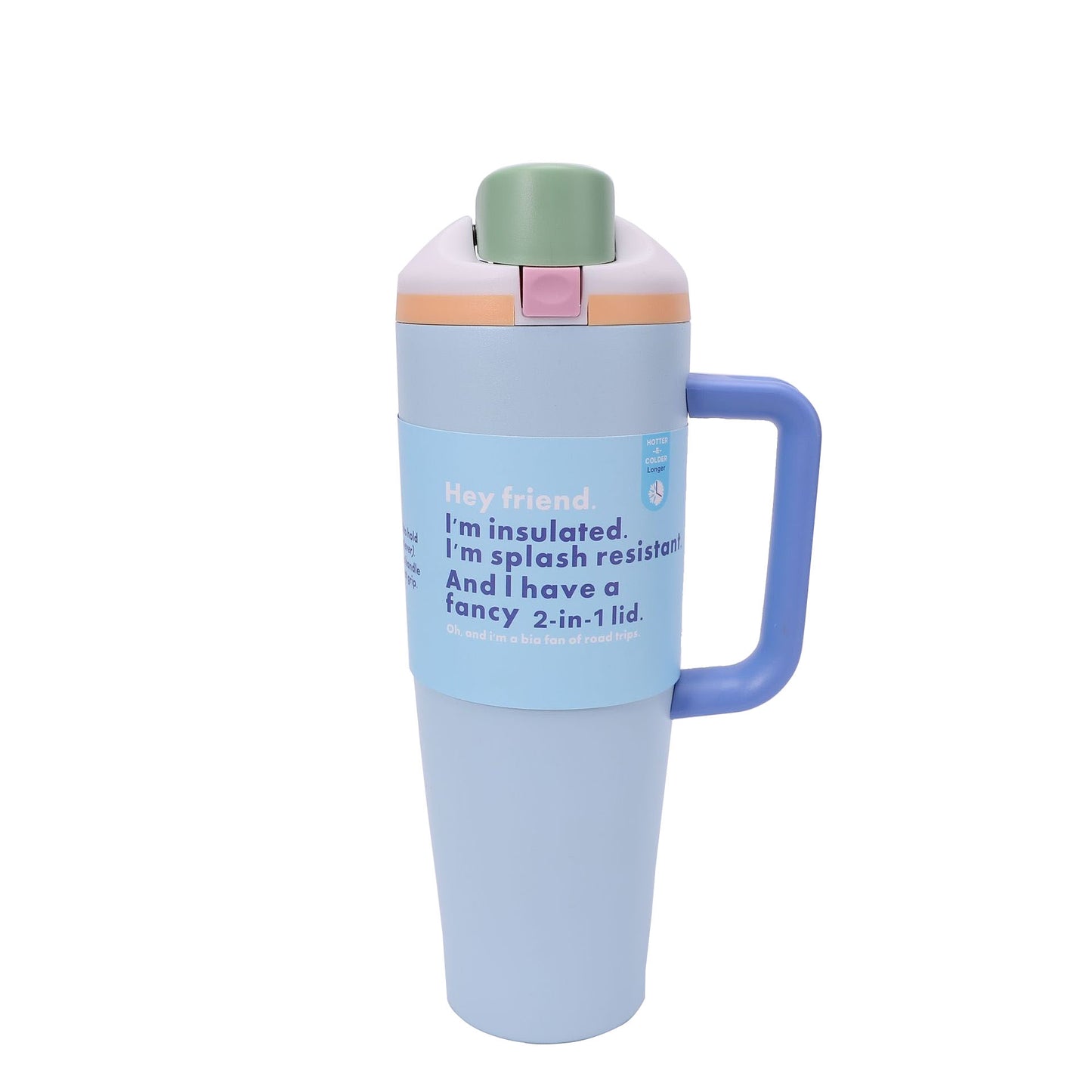 Leak-Proof Insulated Bottle | Patented Sip Lid, 24hr Ice Cold,Tumbler - Light blue