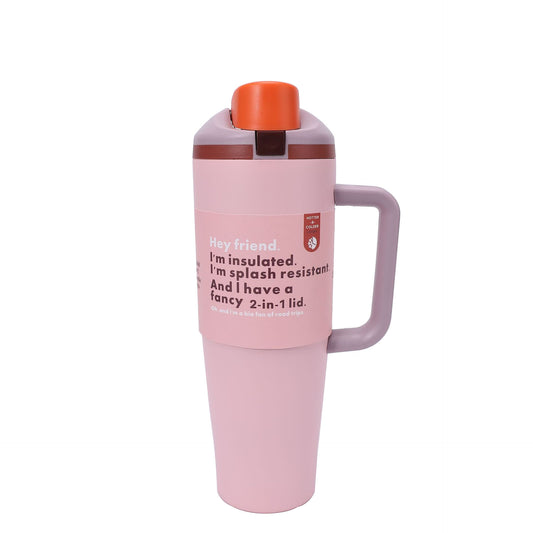 Leak-Proof Insulated Bottle | Patented Sip Lid, 24hr Ice Cold,Tumbler - Light pink