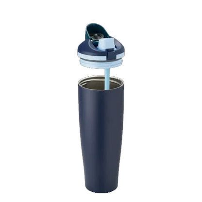 Leak-Proof Insulated Bottle | Patented Sip Lid, 24hr Ice Cold,Tumbler - Navy blue