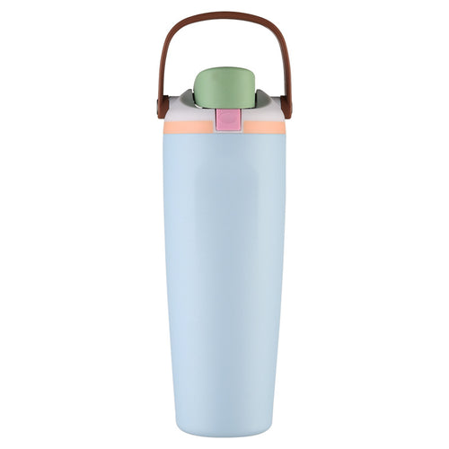 Leak-Proof Insulated Bottle | Patented Sip Lid, 24hr Ice Cold, Easy-Carry Handle Sway - Light Blue