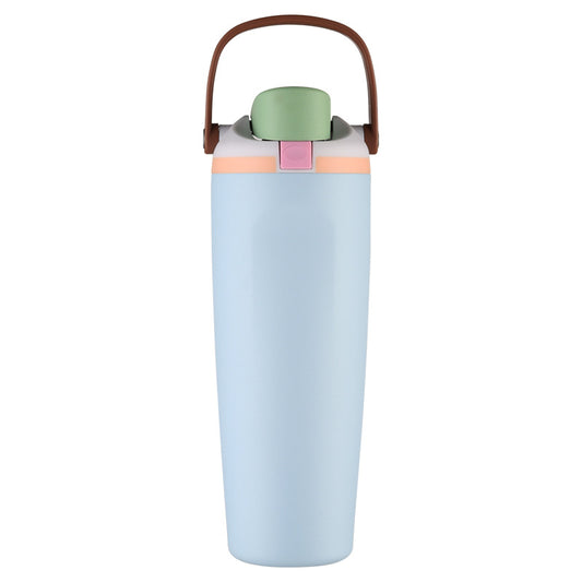 Leak-Proof Insulated Bottle | Patented Sip Lid, 24hr Ice Cold, Easy-Carry Handle Sway - Light Blue